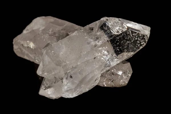 Mineralne Rhinestone Kamień Makro Czarnym Tle Bliska — Zdjęcie stockowe