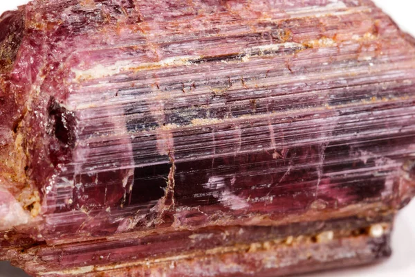 stock image Macro mineral tourmaline stone on white background close up