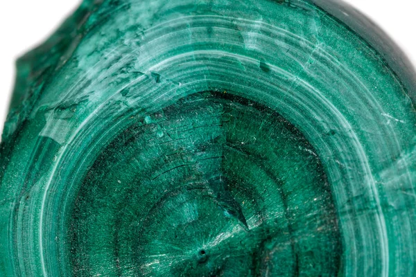 Macro Malachite Mineral Stone White Background Close — Stock Photo, Image