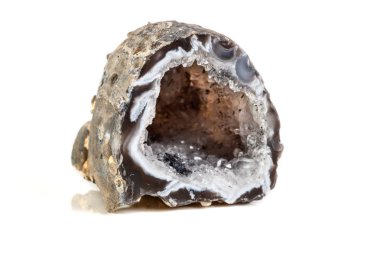 Makro mineral taş akik böbrek gerbera beyaz arka plan üzerinde kapat