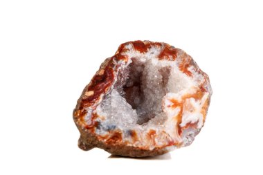 Makro mineral taş akik böbrek gerbera beyaz arka plan üzerinde kapat