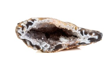 Makro mineral taş akik böbrek gerbera beyaz arka plan üzerinde kapat