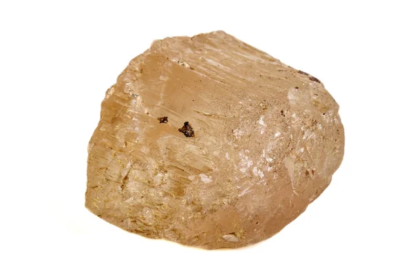 Macro Piedra Mineral Topacio Sobre Fondo Blanco Cerca — Foto de Stock