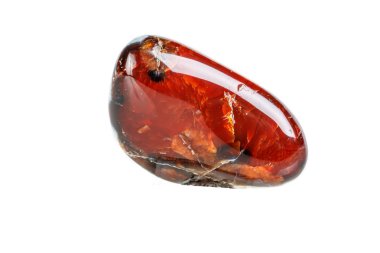 Makro mineral taş akik beyaz bir arka plan üzerinde Kapat