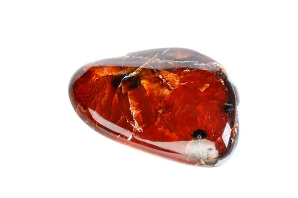 Makro mineral taş akik beyaz bir arka plan üzerinde Kapat