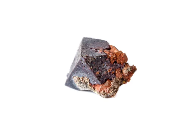 Makro Cuprite Mineral Vit Bakgrund Närbild — Stockfoto