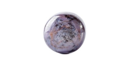 Macro of mineral Corundum Ruby Sapphire on white background close up clipart