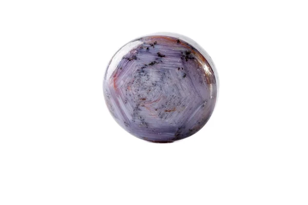 Makro Mineral Korund Ruby Sapphire Vit Bakgrund Närbild — Stockfoto