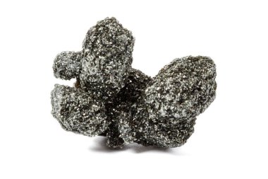 Makro mineral taş klorit içinde kuvars beyaz bir arka plan üzerinde Kapat