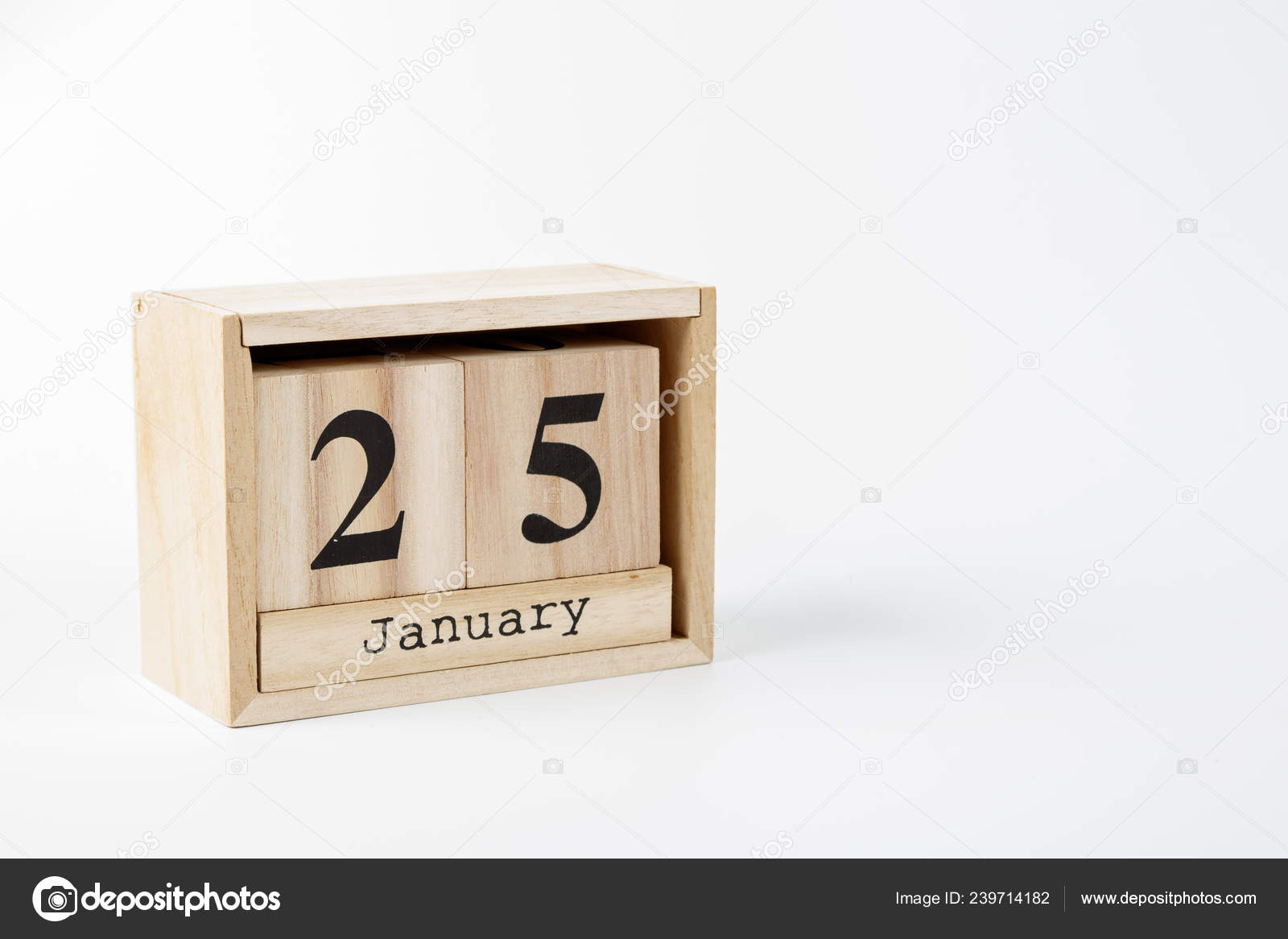 木日历1月25日在白色背景关闭 图库照片 C Minakryn 木日历1月25日在白色背景关闭 图库照片 C Minakryn