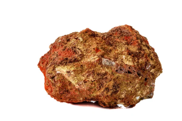 Macro Minerale Steen Adamiet Een Witte Achtergrond Close — Stockfoto