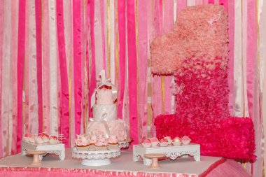 güzel pasta, şeker ve pasta bir birim ile yakından