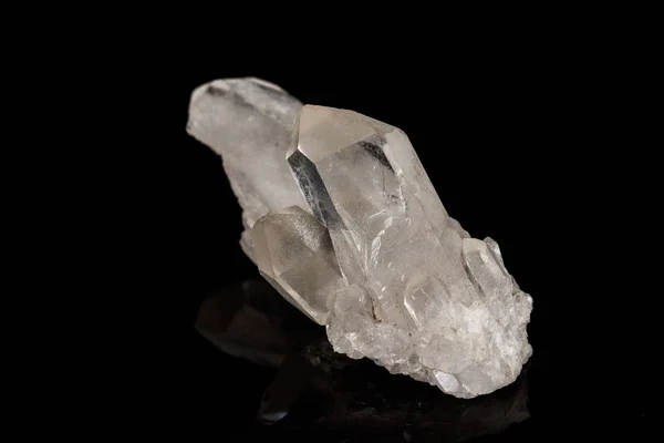 Pietre Minerale Macro Stras Cristal Rocă Fundal Negru Aproape — Fotografie, imagine de stoc
