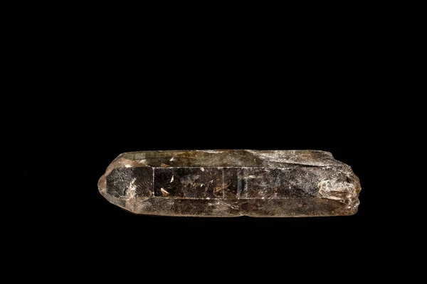 Μακροεντολή ορυκτή πέτρα καπνιστή χαλαζία, rauchtopaz σε μαύρο λεμονάτα — Φωτογραφία Αρχείου