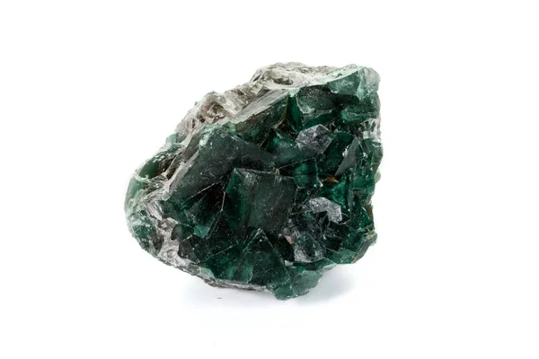 Macro pedra mineral Fluorite fundo branco — Fotografia de Stock