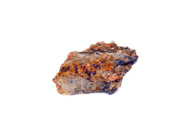 Makro mineral taş malakit ve Azurit beyaz backgrou karşı