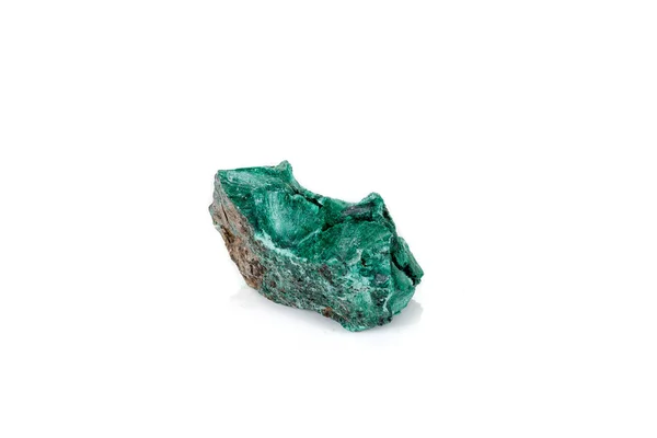 Macro mineral stone Malachite against white background — Stock Photo, Image