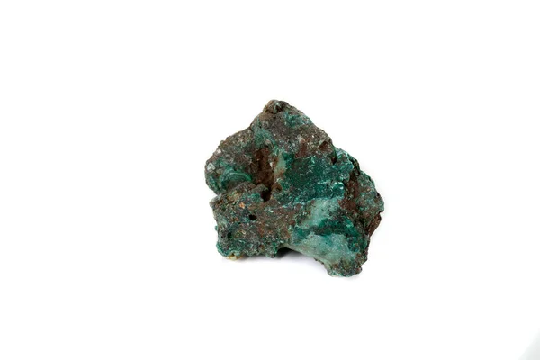 Macro mineral stone Malachite against white background — Stock Photo, Image
