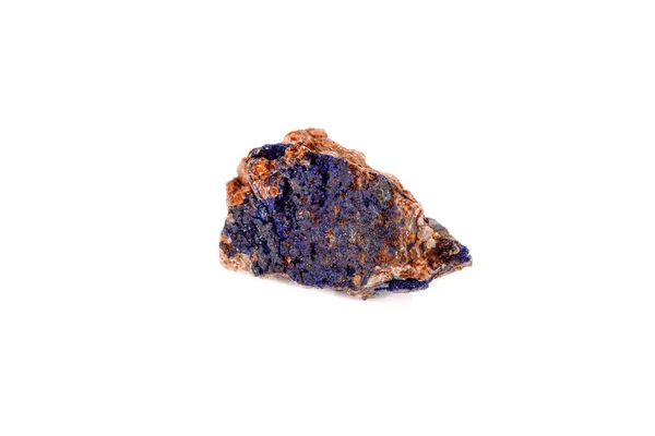Macro piedra mineral Malaquita y Azurita contra el fondo blanco — Foto de Stock