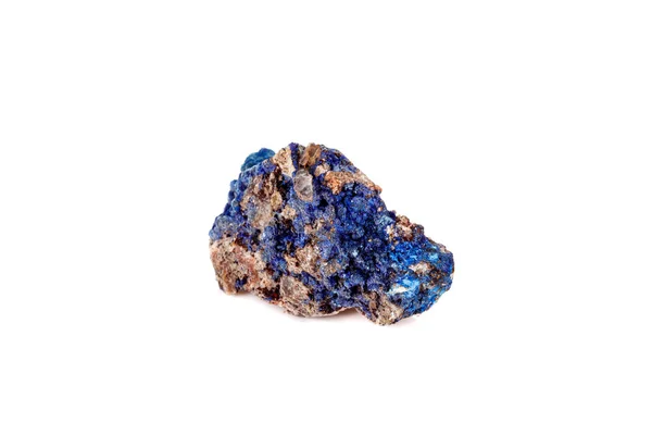 Makro ásványi kő malachit és Azurite ellen fehér háttérb — Stock Fotó