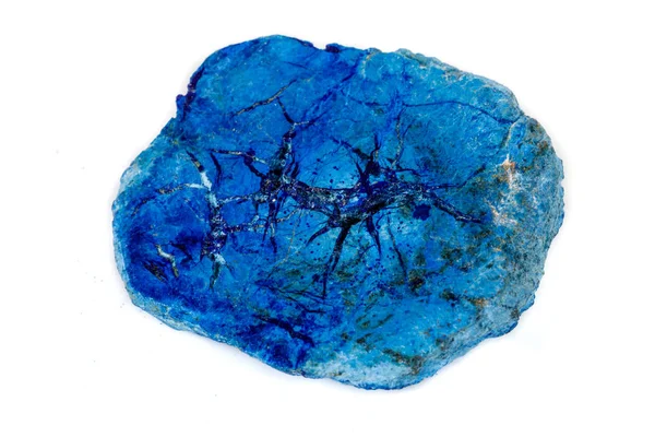 Macro mineral stone Malachite and Azurite against white backgrou — Stock Photo, Image