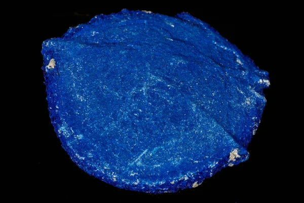 Pedra mineral macro Azurite em siltstone contra backgroun preto — Fotografia de Stock