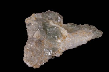 Makro mineral florit taşı balck arka plan üzerinde