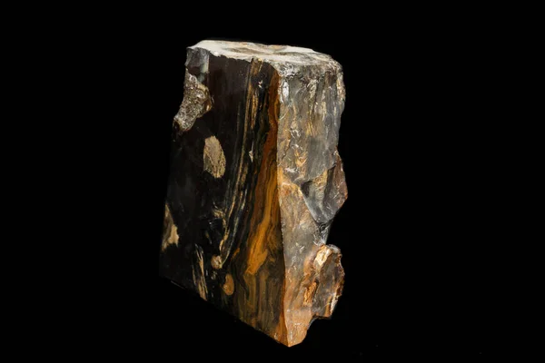 Macro stone mineral jasper on black background — Stock Photo, Image