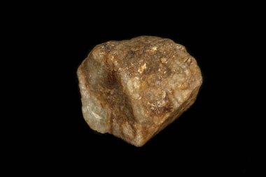 Makro Taş mineral Beryl siyah bir arka plan