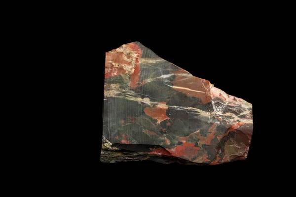 Macro stone mineral jasper on black background — Stock Photo, Image