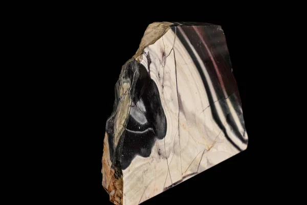 Macro stone mineral jasper on black background — Stock Photo, Image