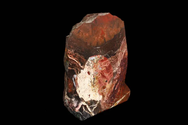 Macro steen minerale jasper op zwarte achtergrond — Stockfoto
