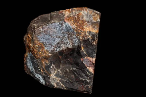 Μακροεντολή πέτρα ορυκτά ίασπι σε μαύρο φόντο — Φωτογραφία Αρχείου