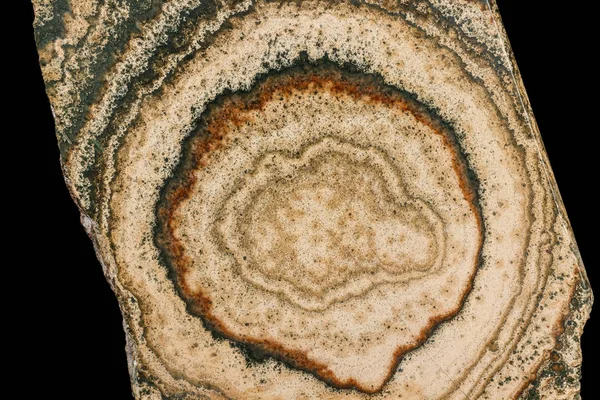 Макрокам'яний мінерал Датоліт-волластоніт Скарлет на чорному фоні — стокове фото