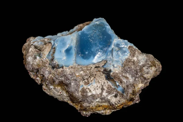 Makro Taş Opal Maden Rock Siyah Bir Zemin Üzerine Yakın — Stok fotoğraf