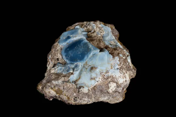 Makro Kámen Minerální Opal Rock Černém Pozadí Zblízka — Stock fotografie