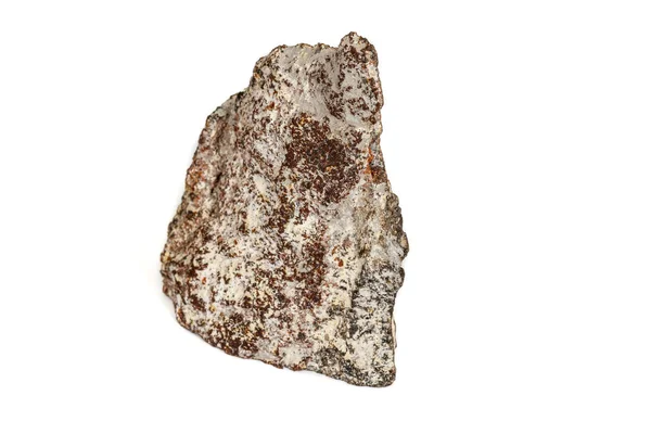 Makro taş kaya beyaz arka plan üzerinde mineral demir — Stok fotoğraf