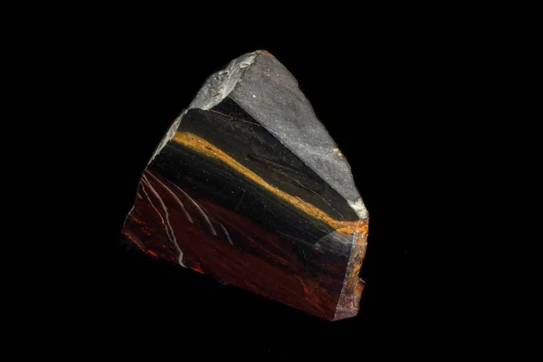 Makró Jasper ásványi kő a fekete háttér — Stock Fotó
