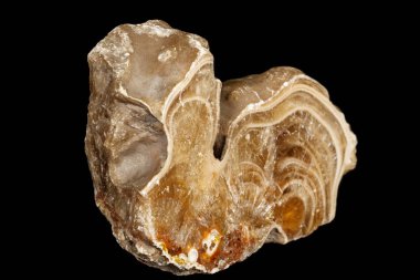 Makro taş Flint maden siyah bir zemin üzerine