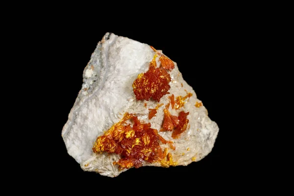 Macro Vanadinite pietra minerale su sfondo nero — Foto Stock