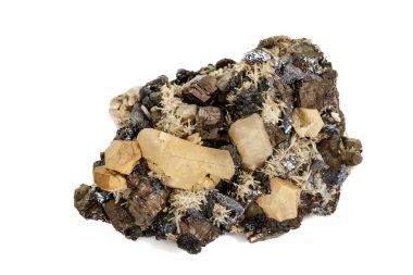 Makro taş mineral Pyrrhotite, kuvars, Sphalerite, kalsit, Gal