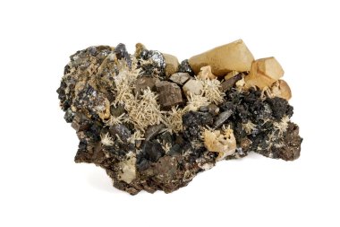 Makro taş mineral Pyrrhotite, kuvars, Sphalerite, kalsit, Gal