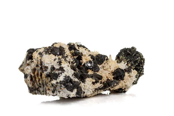 Макрокаменный минерал Пирротит, кварц, Сфалерит, кальцит, Галь — стоковое фото