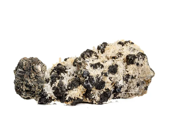 Макрокаменный минерал Пирротит, кварц, Сфалерит, кальцит, Галь — стоковое фото