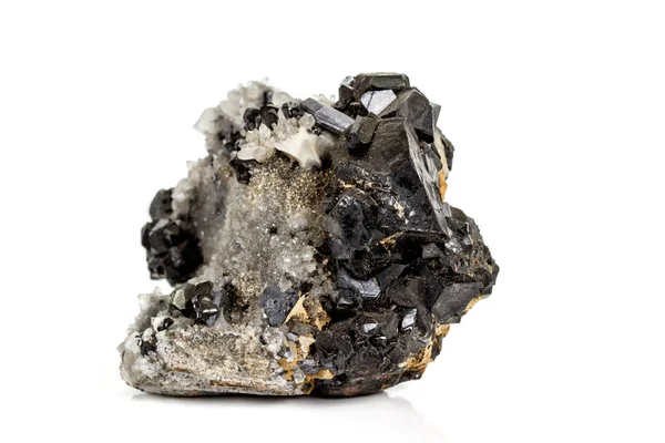 Макро камінь мінеральних Galena на білому тлі — стокове фото