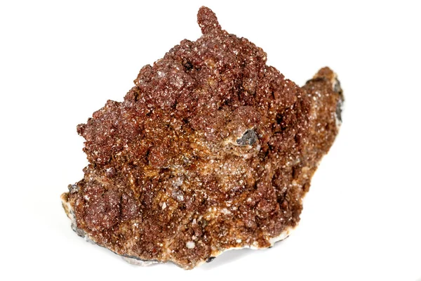 Makrostein-Kalzit-Mineral auf weißem Hintergrund — Stockfoto