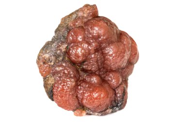 Beyaz arka planda makro taş kobalt kalsit minerali