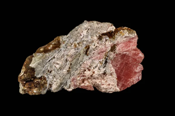 Macro pedra mineral de calcita de cobalto sobre um fundo preto — Fotografia de Stock