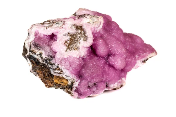 Makro kő kobalt kalcit ásványi fehér háttér — Stock Fotó