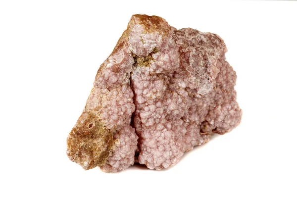 Makrostein Kobalt Calcit Mineral auf weißem Hintergrund — Stockfoto